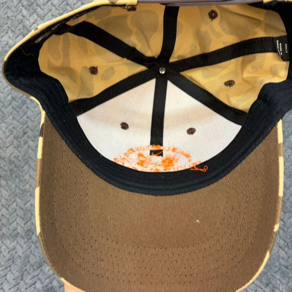 Outdoor Cap Whole Hog Cafe BBQ Duck Camo Snapback Hat GC-100 Brown Orange
